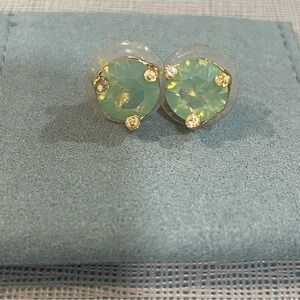 Kate Spade Gold and Green Stud Earrings
